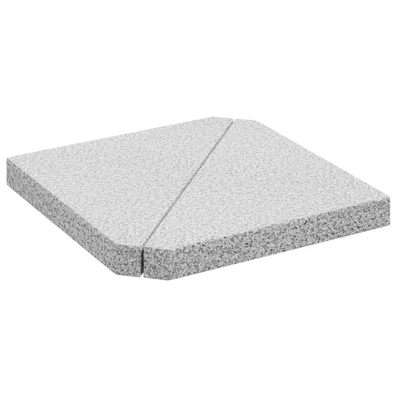 vidaXL Umbrella Weight Plate Grey Granite Compact Umbrella Weight Plate - 16.1 x 16.1 x 2.0 in