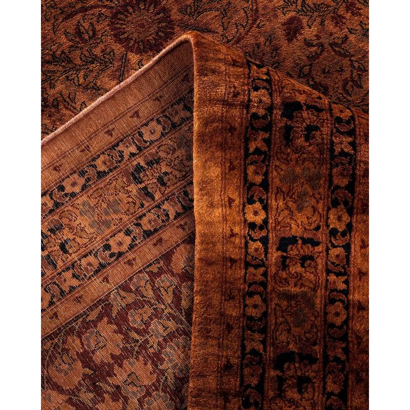 Overdyed, One-of-a-Kind Hand-Knotted Area Rug - Gold - 11' 10" x 17' 7"