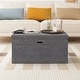 preview thumbnail 3 of 48, 15" Tall Foldable Storage Ottoman Lift-Top Lid & Carry Handle Multi Functional Footrest Shoe Bench Coffee Table for Living Room