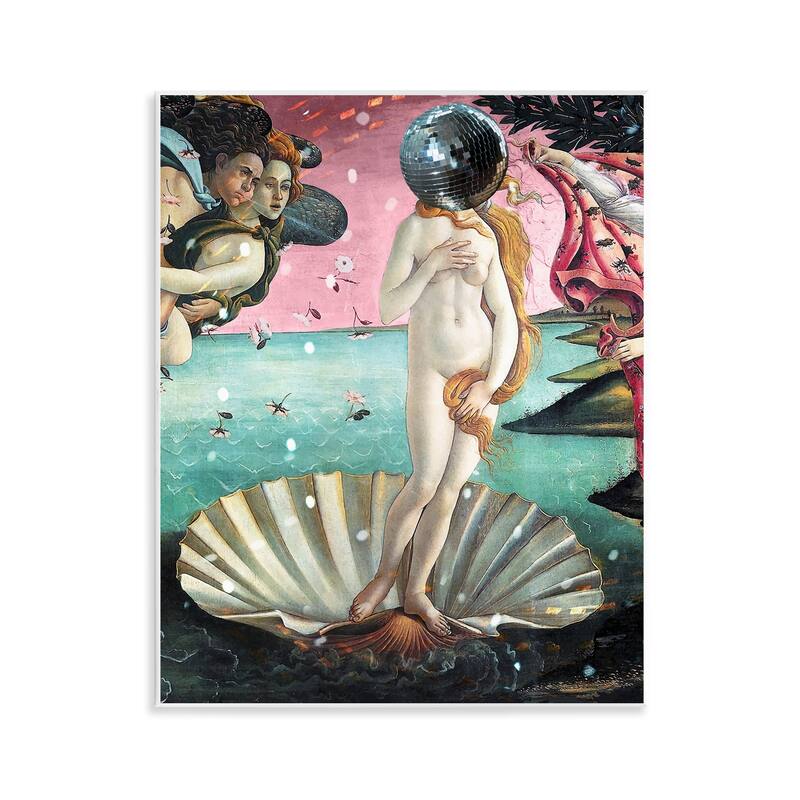 Stupell Classic Clamshell with Disco Ball Wall Plaque Art Design By Lil' Rue - 11 x 14