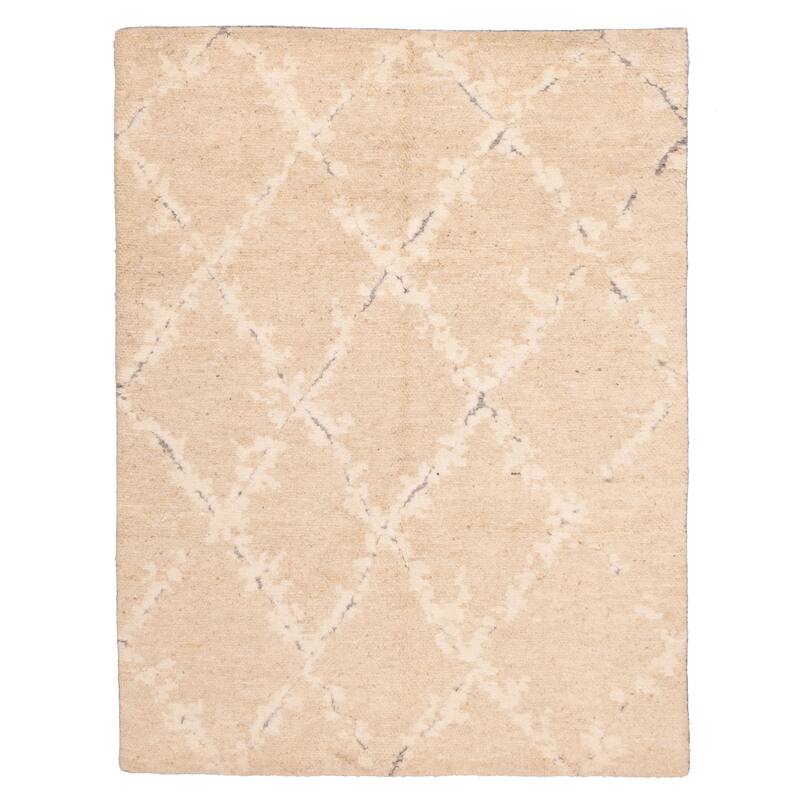 ECARPETGALLERY Hand-knotted Looma Beige Wool Rug - 7'9 x 10'1
