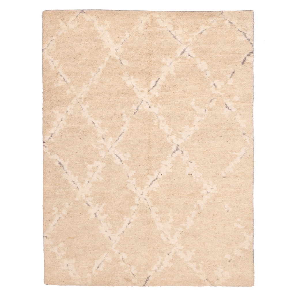 ECARPETGALLERY Hand-knotted Looma Beige Wool Rug - 7'9 x 10'1