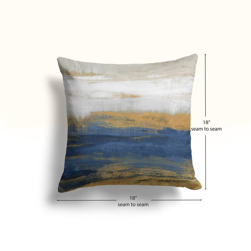 Deep Shades Of Blue Abstract Indoor Pillow