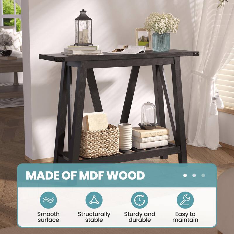 Console Table with Storage Shelf Entry Table for Living Room Hallway - 41.34 in L * 11.42 in W * 31.5 in H