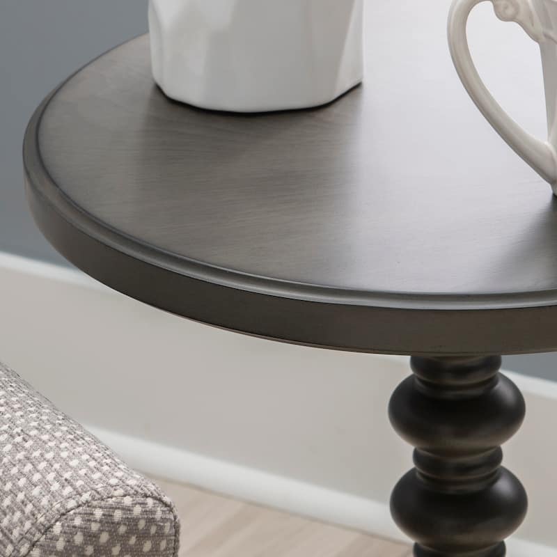 Linon Kallie Round Spindle Accent Table