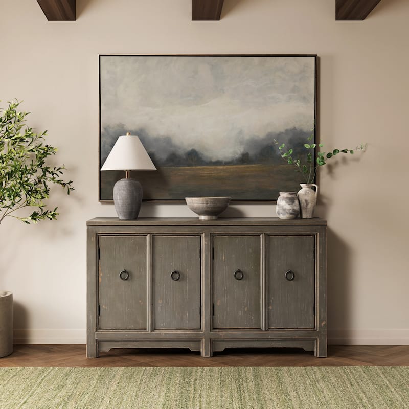 Classic Home Amherst 4-Drawer Reclaimed Pine Wood Sideboard Buffet
