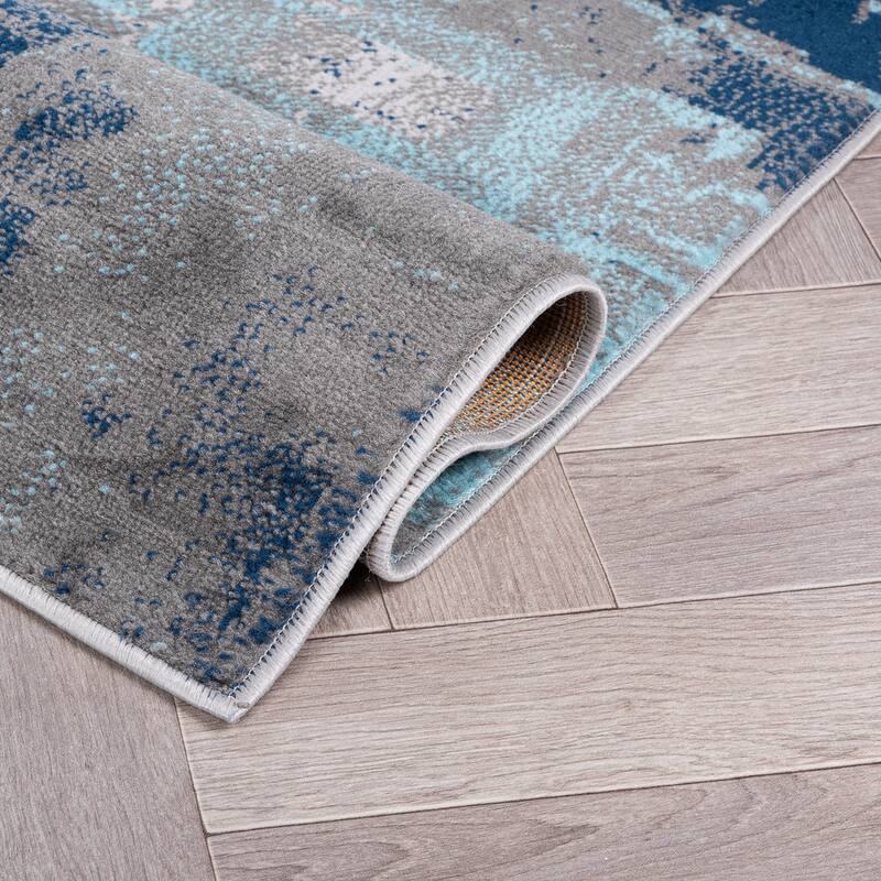 World Rug Gallery Bari Contemporary Abstract Art Area Rug