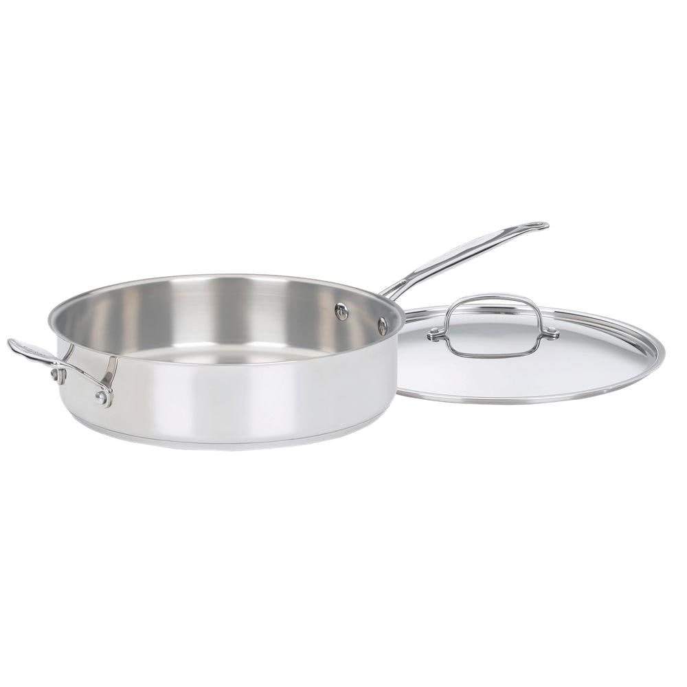 Cuisinart 733-30H Chef's Classic Stainless 5-1/2-Quart Saute Pan with  Helper Handle and Cover