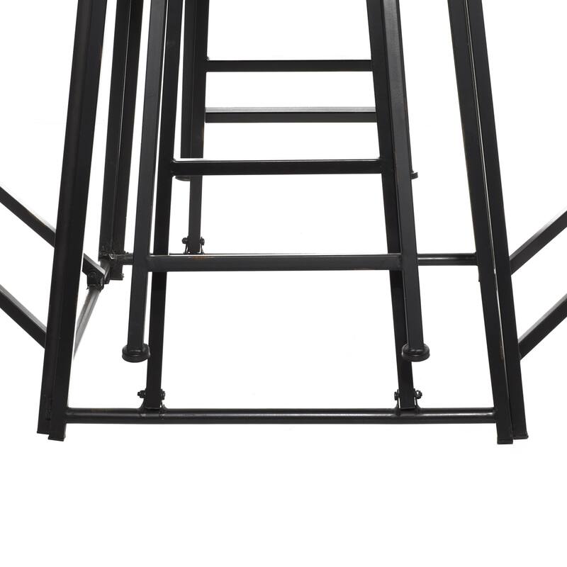 Metal Dining Table - Black - Roche River Decor