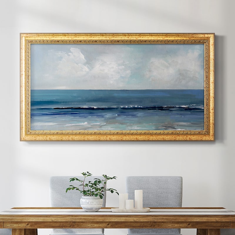 Blue Seas Premium Framed Canvas- Ready to Hang