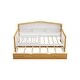 preview thumbnail 4 of 7, White+Walnut Twin Size Daybed with Trundle & Bookcase Headboard
