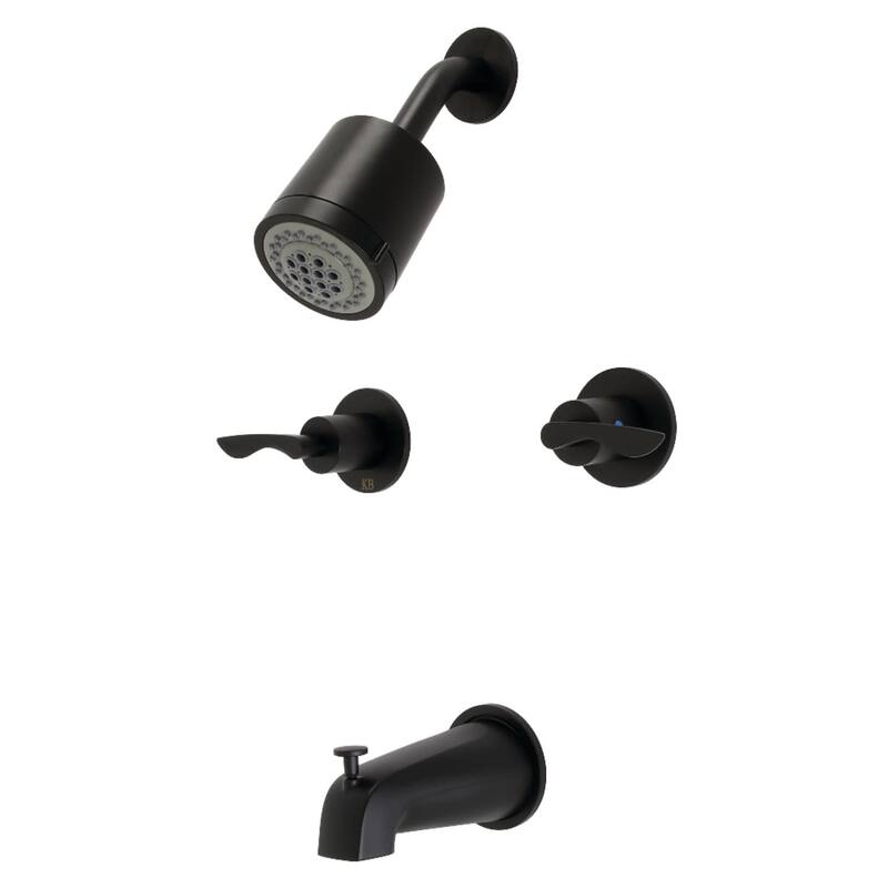 Kingston Brass Serena Tub and Shower Trim Package With 1.8 GPM Multi - Matte Black