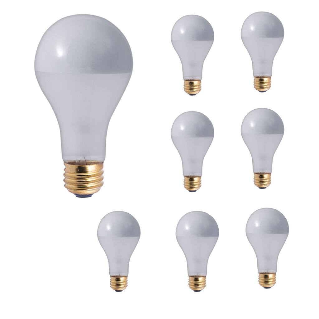 Bulbrite Pack of (8) 100 Watt Dimmable Inside Frost Silver Bowl A21 Medium (E26) Incandescent Bulb - 100 Watt