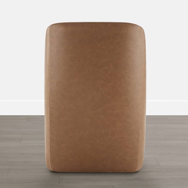 Spruce & Spring Modern Upholstered Dining Chair with Hidden Casters