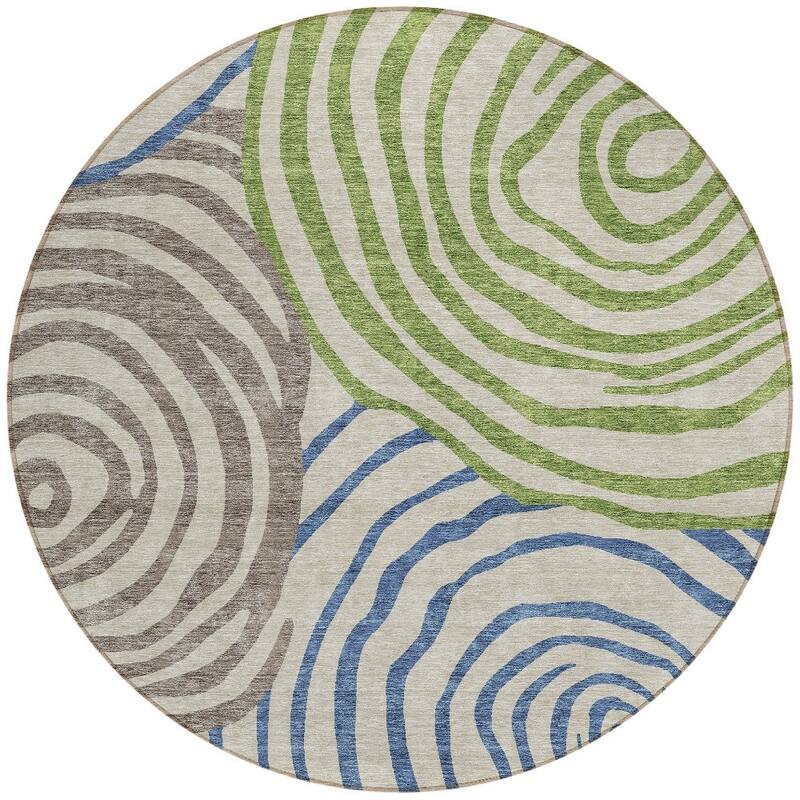 HomeRoots Abstract Transitional Rectangle Outdoor Rug