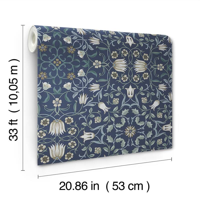 A-Street Prints No 1 Holland Park Blue Floral Wallpaper