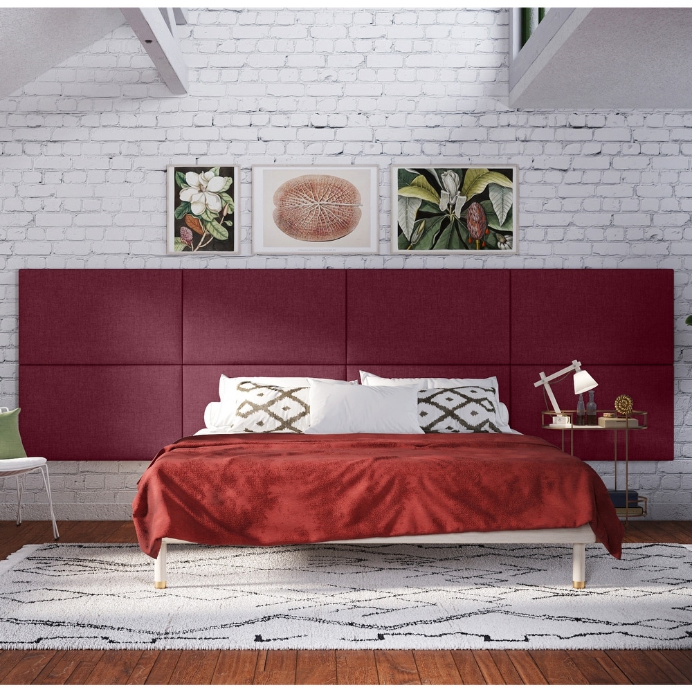 Red velvet hot sale headboard