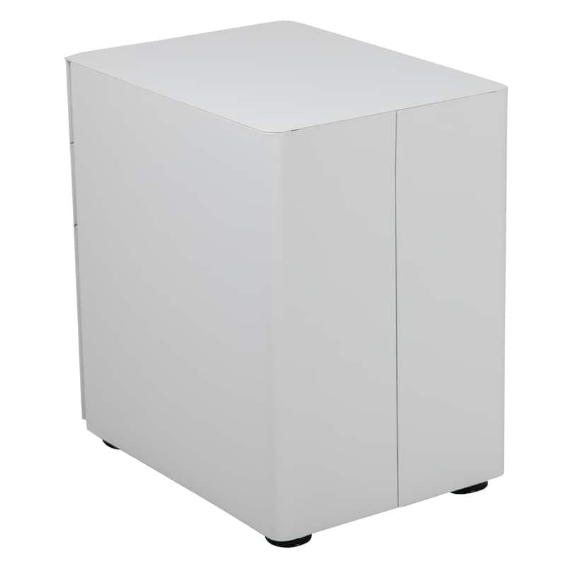 Modern 3-Drawer Mobile Locking Filing Cabinet Storage Organizer
