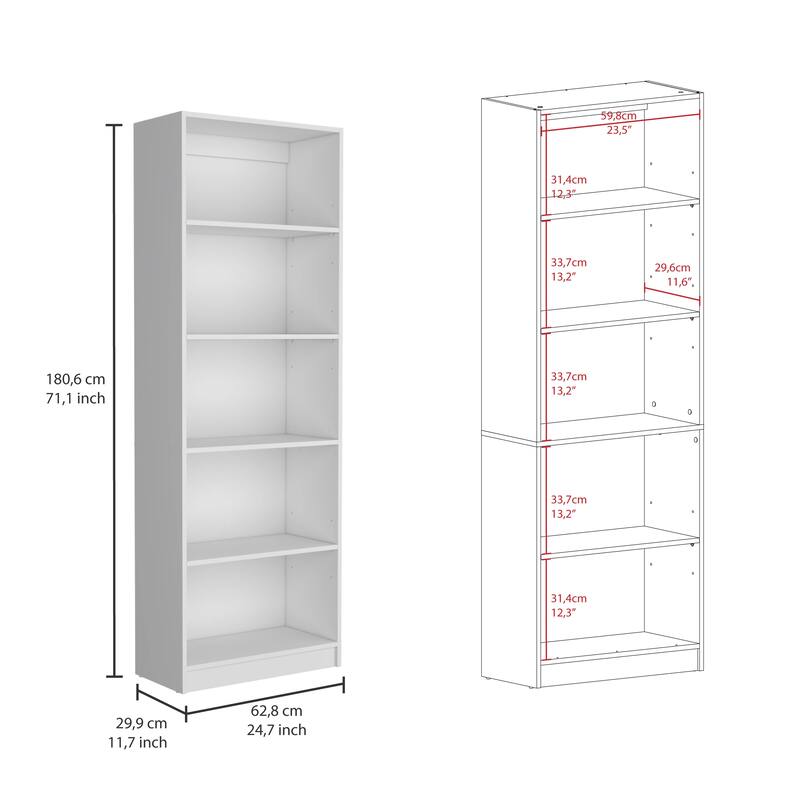2 Piece Home Bookcase Set, 49" Wide with 8 Shelves and Double Door Cabinet, Living Room Set