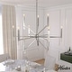 preview thumbnail 1 of 5, Hunter Sunjai 12-Light 3-Tier Candle Chandelier - Contemporary, Glam, Geometric Brushed Nickel
