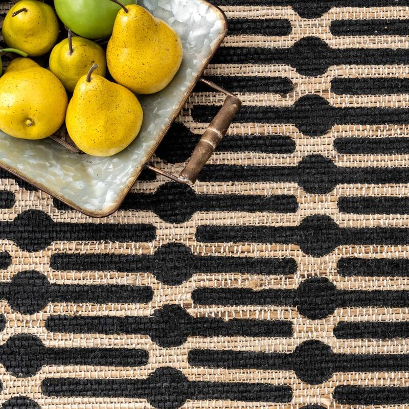 Nuloom Lavena Printed Winged Trellis Jute Area Rug
