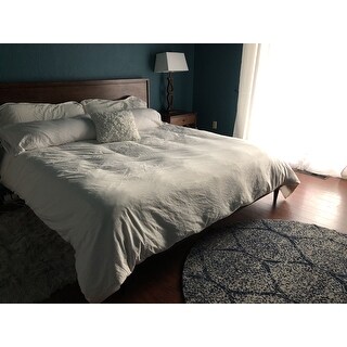 All Natural Prewashed Yarn Dye Cotton Chambray Duvet Cover Set - Luxurous Soft, Wrinkled Look, Eco-Friendly Package