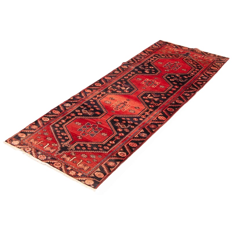 ECARPETGALLERY Hand-knotted Anadol Red Wool Rug - 3'6 x 9'2