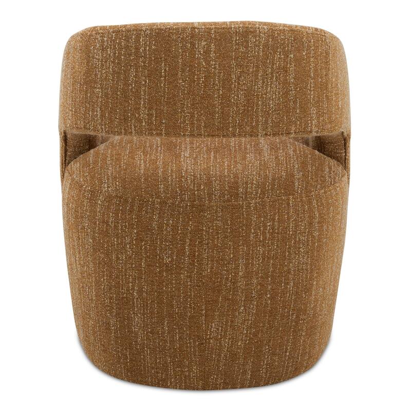 NADAAL STUDIOS Melisande,Rolling Dining Chair With Boucle Upholstery - 25.5"W x25.5"D x32.25"H