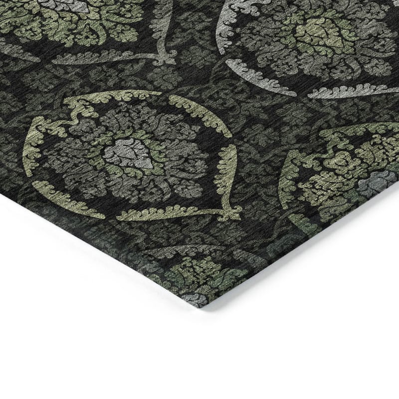 HomeRoots Medallion Transitional Rectangle Outdoor Rug