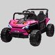 preview thumbnail 1 of 1, 12V Dual-Motor Kids UTV Ride-On Car, 3.7 MPH, 4-Wheel Suspension, Remote Control, LED Lights, Music & Horn for Toddlers Pink