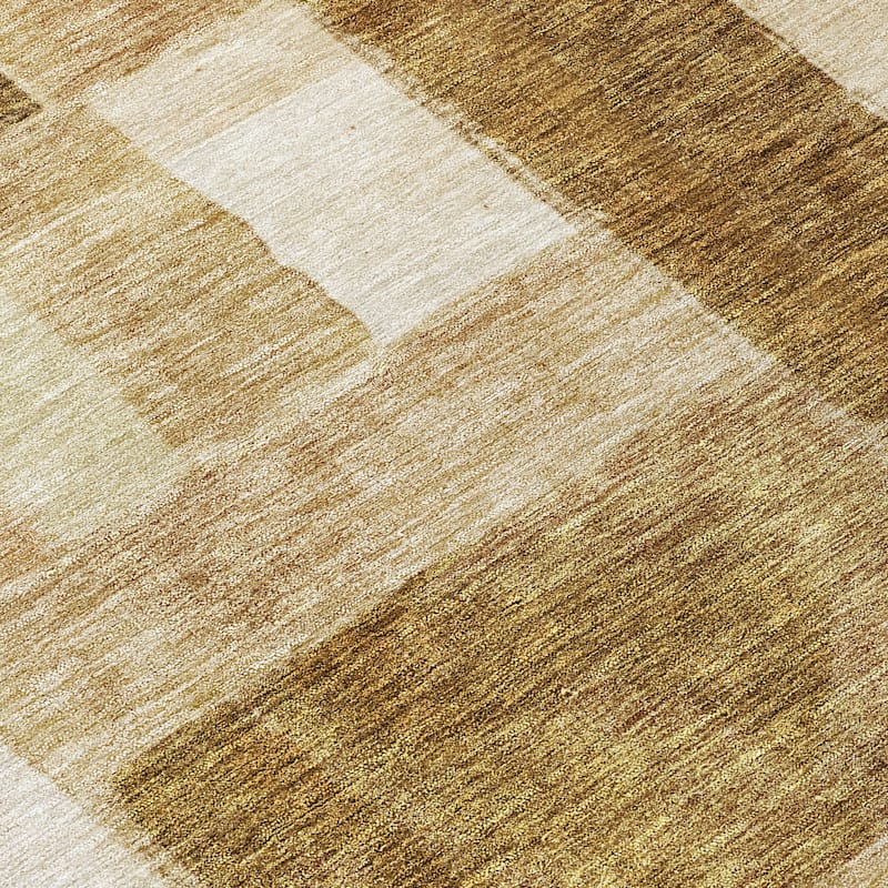 Machine Washable Indoor/ Outdoor Contemporary Geo Chantille Rug