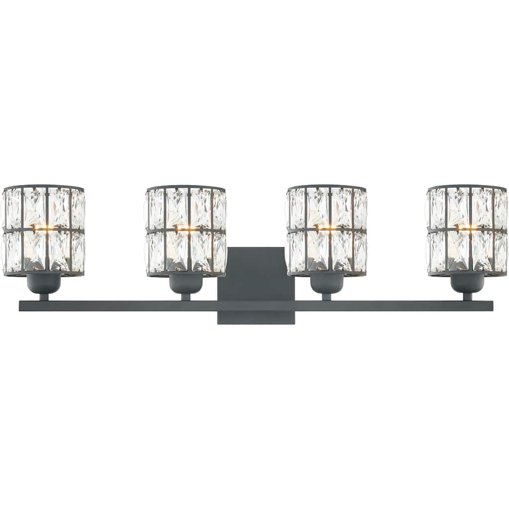 Quoizel Gibson Matte Black 4-light Bath Light