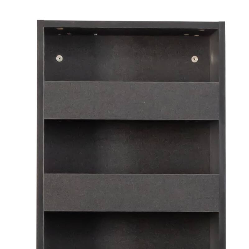 Roomfitters 7-Tier Pull-Out Storage Shelf, Slim Multi-Functional Organizer for Kitchen, Living Room & Narrow Spaces, Black