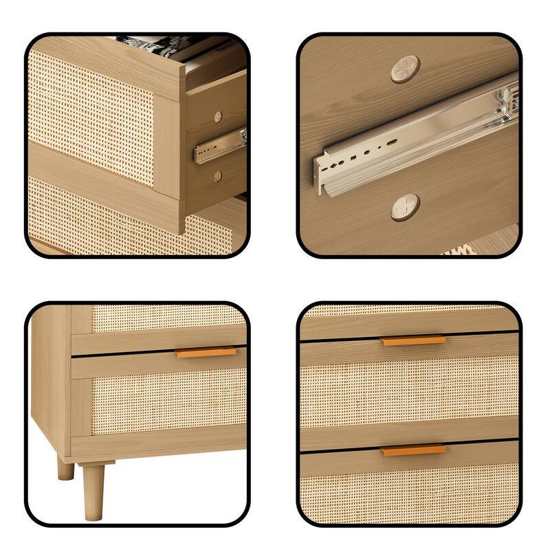 Rattan 6 Drawers Rattan Dresser