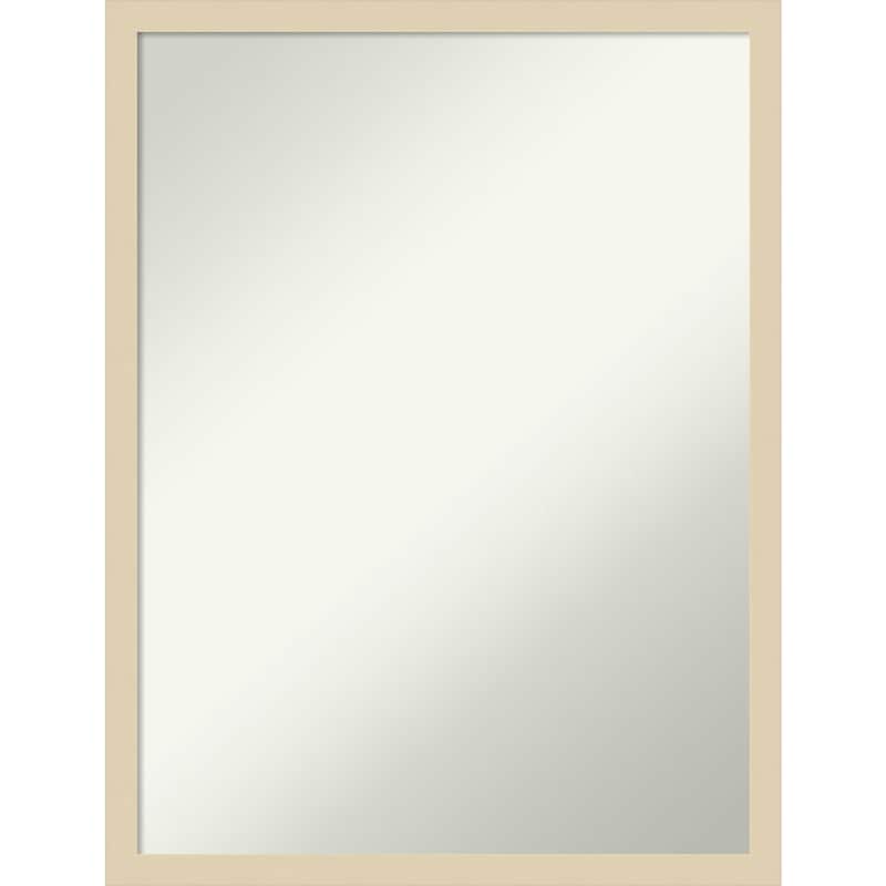Non-Beveled Wood Bathroom Wall Mirror - Svelte Silver Frame