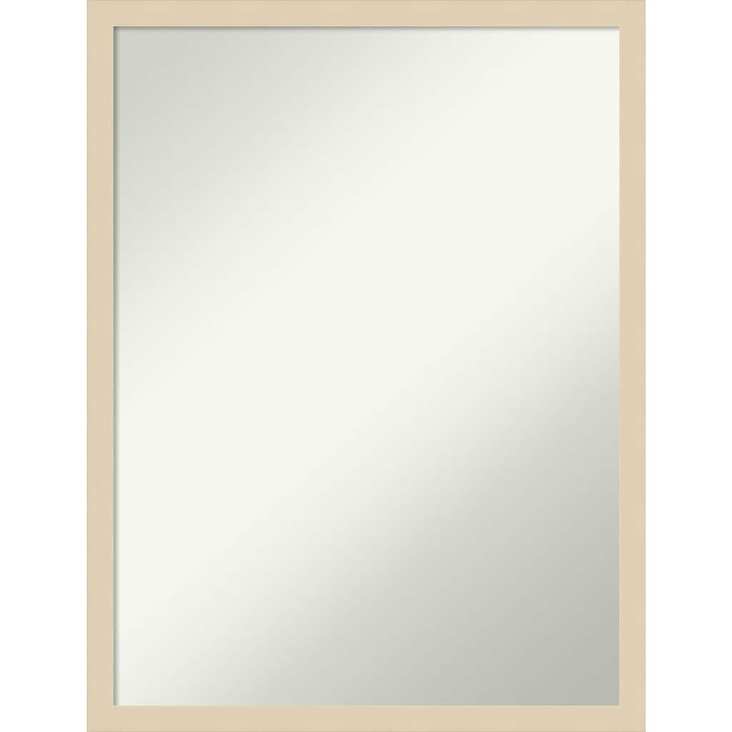 Non-Beveled Wood Bathroom Wall Mirror - Svelte Silver Frame