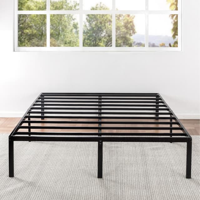 Metal 14-inch Platform Bed Frame By Crown Comfort - California King