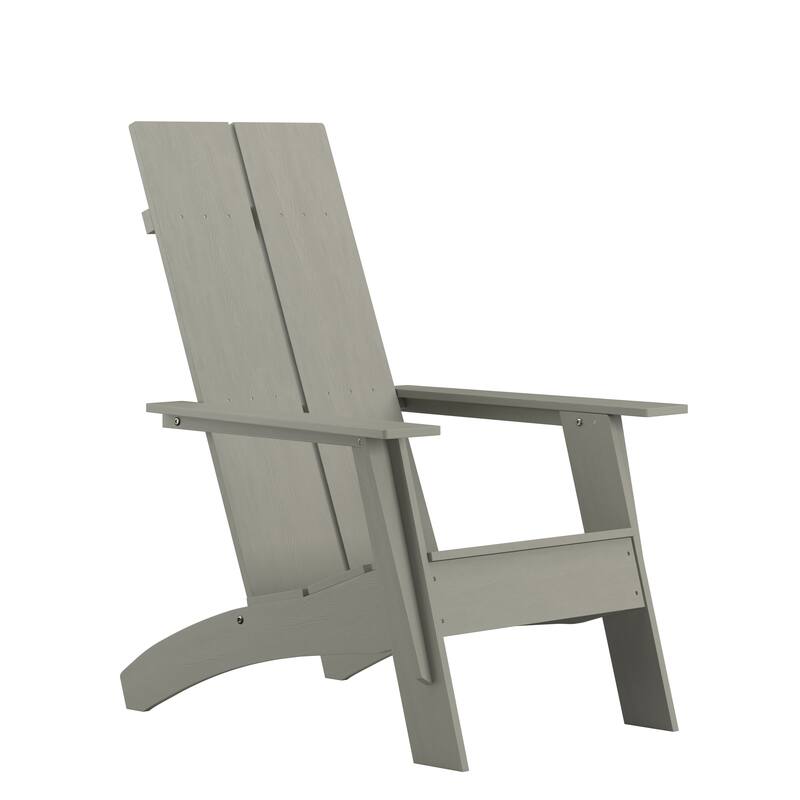 Modern Dual Slat Back Indoor/Outdoor Adirondack Patio Chair