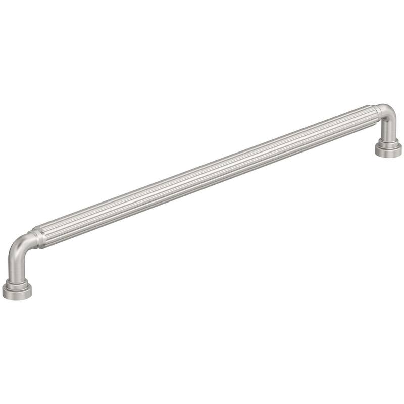 Amerock BP37708 Cowrie 12-5/8" Center to Center Fluted Handle Cabinet - Satin Nickel