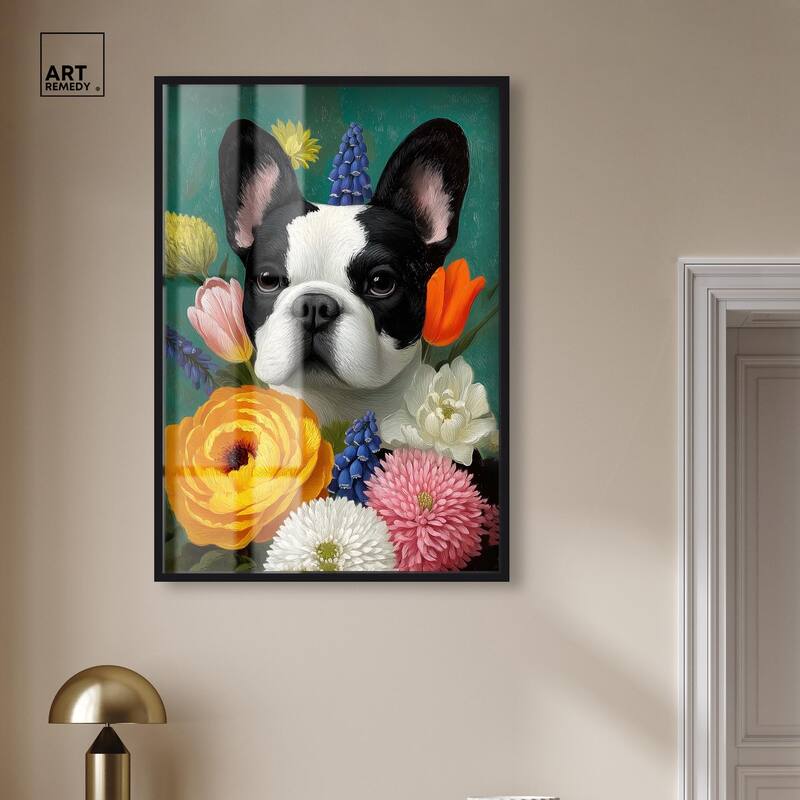 Secret Garden Frenchie Shadowbox by Art Remedy
