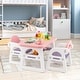 preview thumbnail 4 of 25, Kids Table and Chair Set with Building Blocks - 31" x 19" x 19" (L x W x H)