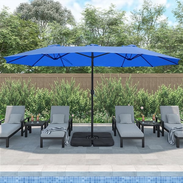 3 tier patio umbrella 10ft 3 Tier Auto-tilt Patio Umbrella Outdoor Double Vented Umbrella