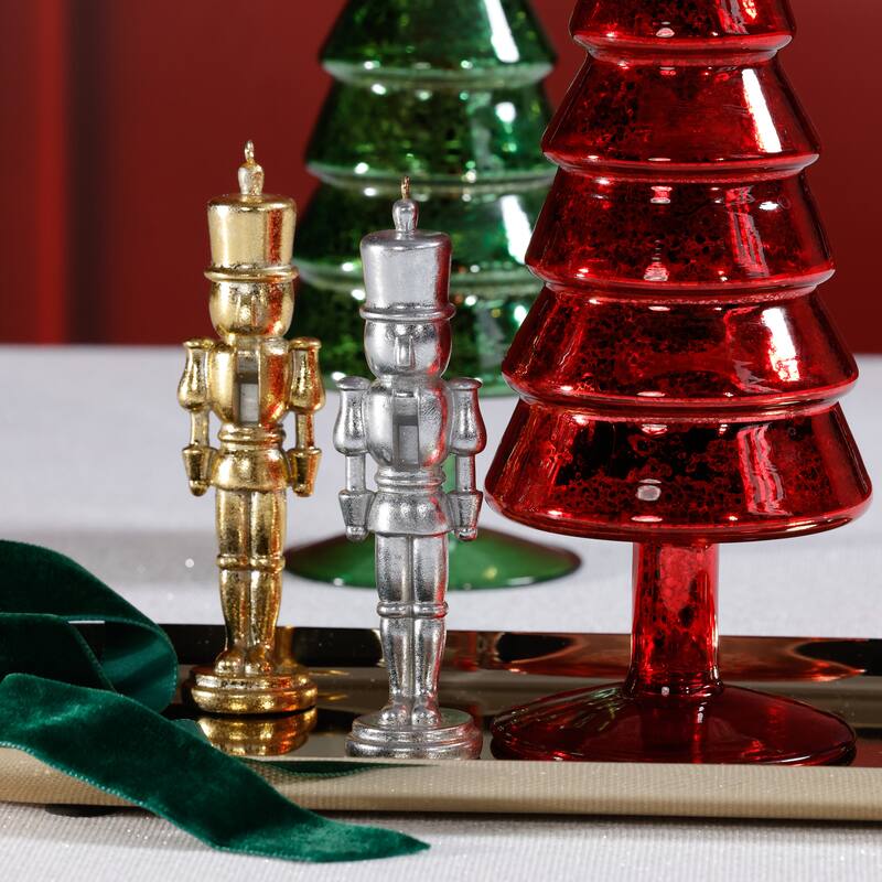 Silver & Gold Hartwin Metallic Nutcracker Holiday Hanging Ornaments, Set of 6