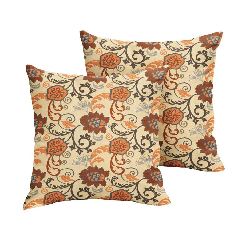 Sorra Home Sunbrella Outdoor Knife Edge Pillow Set of 2 - 16 in H x 16 in W x 6 in D