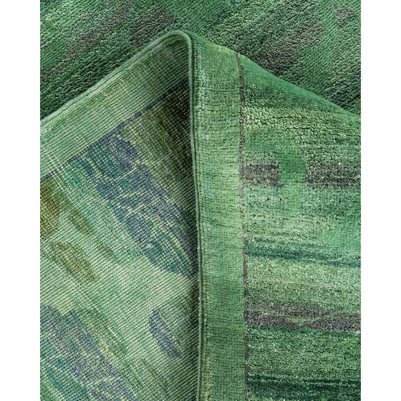 Vibrance, One-of-a-Kind Hand-Knotted Area Rug - Green, 6' 1" x 9' 1" - 6' 1" x 9' 1"