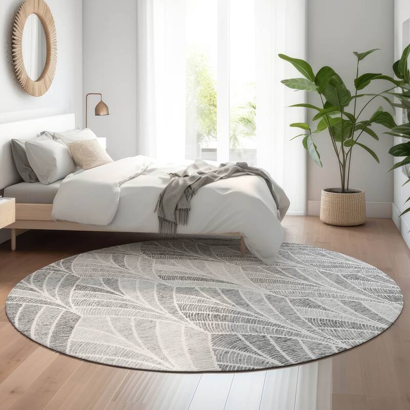 Premium Washable Super Soft Chic Mosaic Mayfield Rug - Gray - 8' x 8'