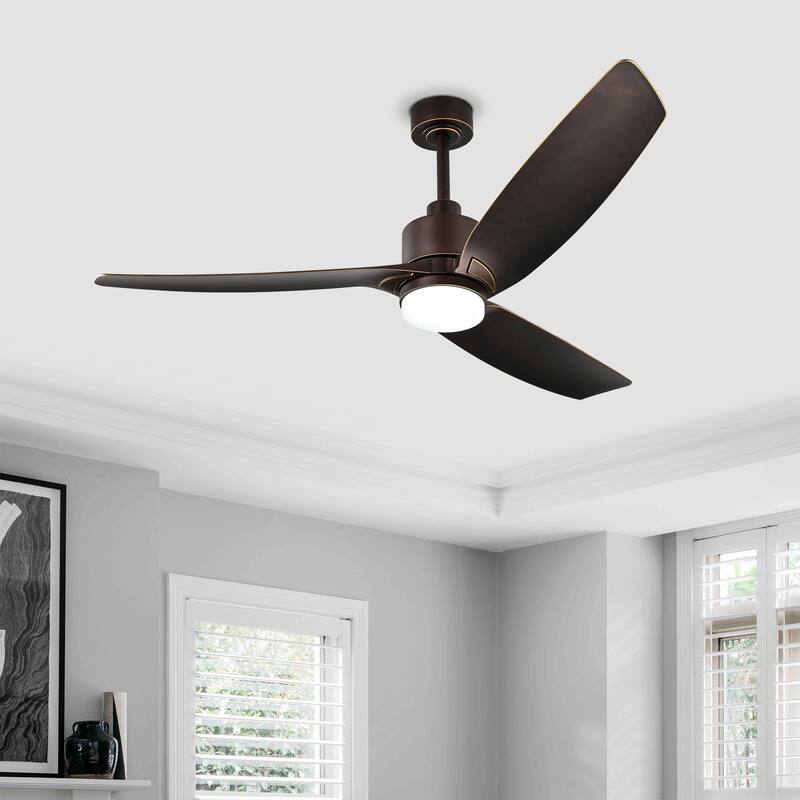 Heshor 3-Blade LED Lighted Ceiling Fan with Remote