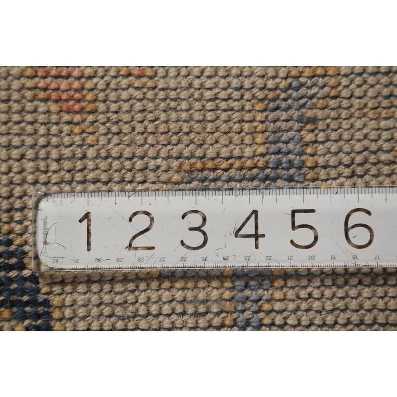 Gray Floral Oushak Indian Large Rug Handmade Wool Carpet - 11'9" x 14'11"
