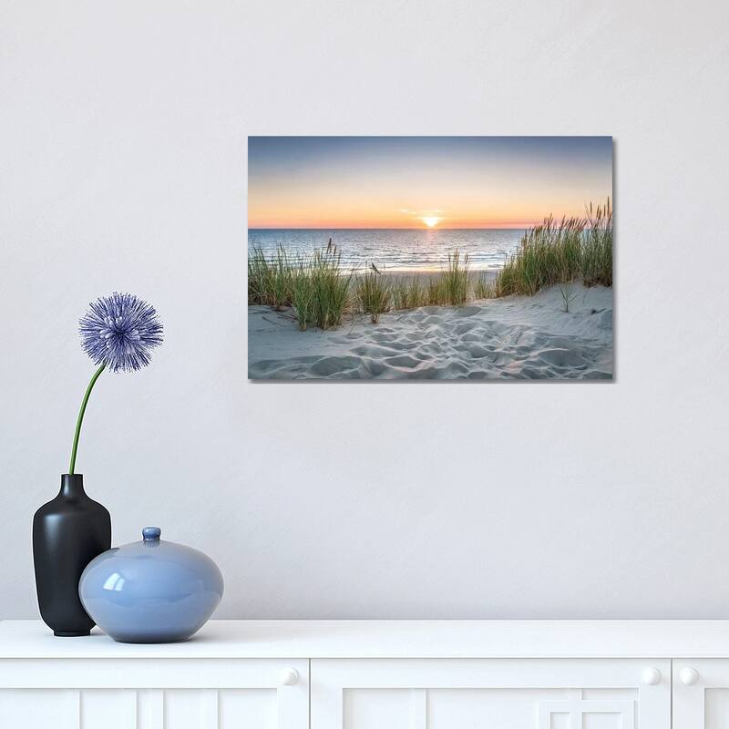 iCanvas "Beautiful Sunset At The Beach" by Jan Becke Canvas Print - 12x18x1.5