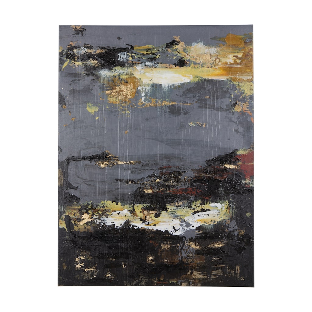 Silver And Gold Inspiration I (40 x 56) Canvas Art Print